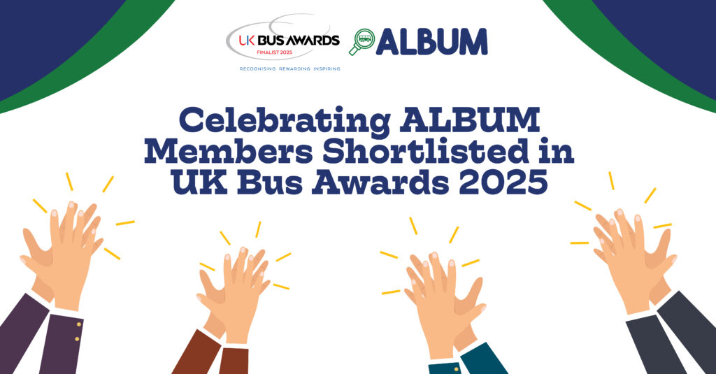 Celebrating ALBUM success at the UK Bus Awards 2025